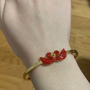 Red Stone Duck Gold Bracelet